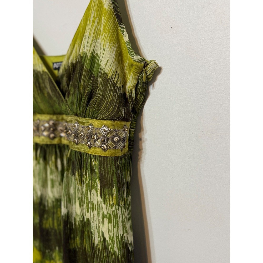 Apt 9 Granola Girl Forest Fairy Maxi Dress Womens Size 10 Earthy Boho Beaded - Picture 5 of 8